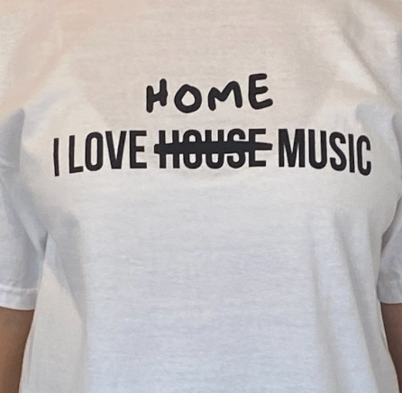 "I Love Home Music" White Tee